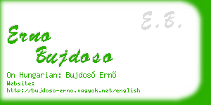 erno bujdoso business card
